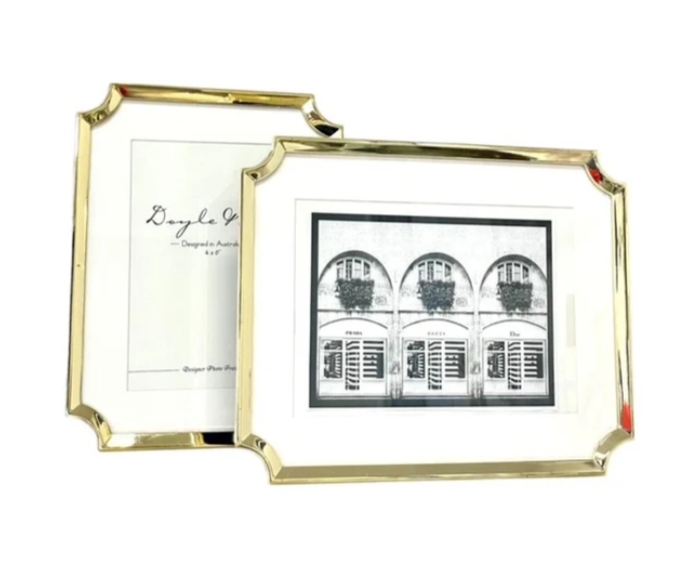 HAMPTONS GOLD CLIPPED CORNERS FRAME 5X7