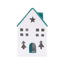 Load image into Gallery viewer, Christmas Blue Light Up Ceramic House
