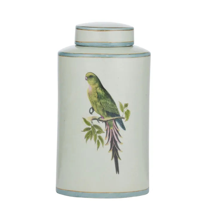 Perroquet Bird Parrot Ceramic Jar 16x12x28cm