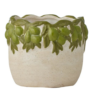 Uliveto Olive Ceramic Pot 24x19cm Green