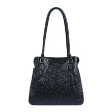 Load image into Gallery viewer, Rafaella Leather Shoulder Bag- E1-0827-BLACK
