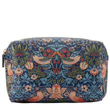 Load image into Gallery viewer, William Morris at Home Strawberry Thief Lrg Toiletry Bag Blue

