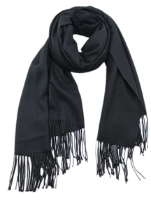 Winter Women & Men 100% Cashmere Scarf Black