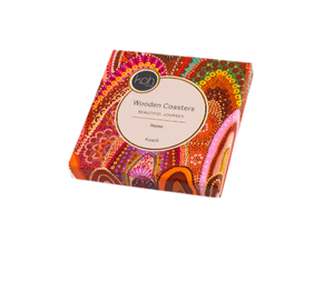 Koh Living Aboriginal Home Wooden Coaster 4 Pack Regular price