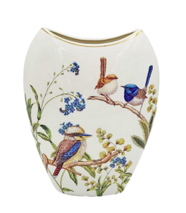Fine Bone China wares - Australia Birds Blue Wren Vase