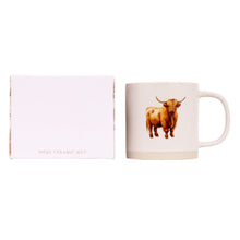 Load image into Gallery viewer, Rustic Meadow Highland Cow Mug
