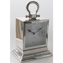 Load image into Gallery viewer, Stepped Silver Mantle Clock
