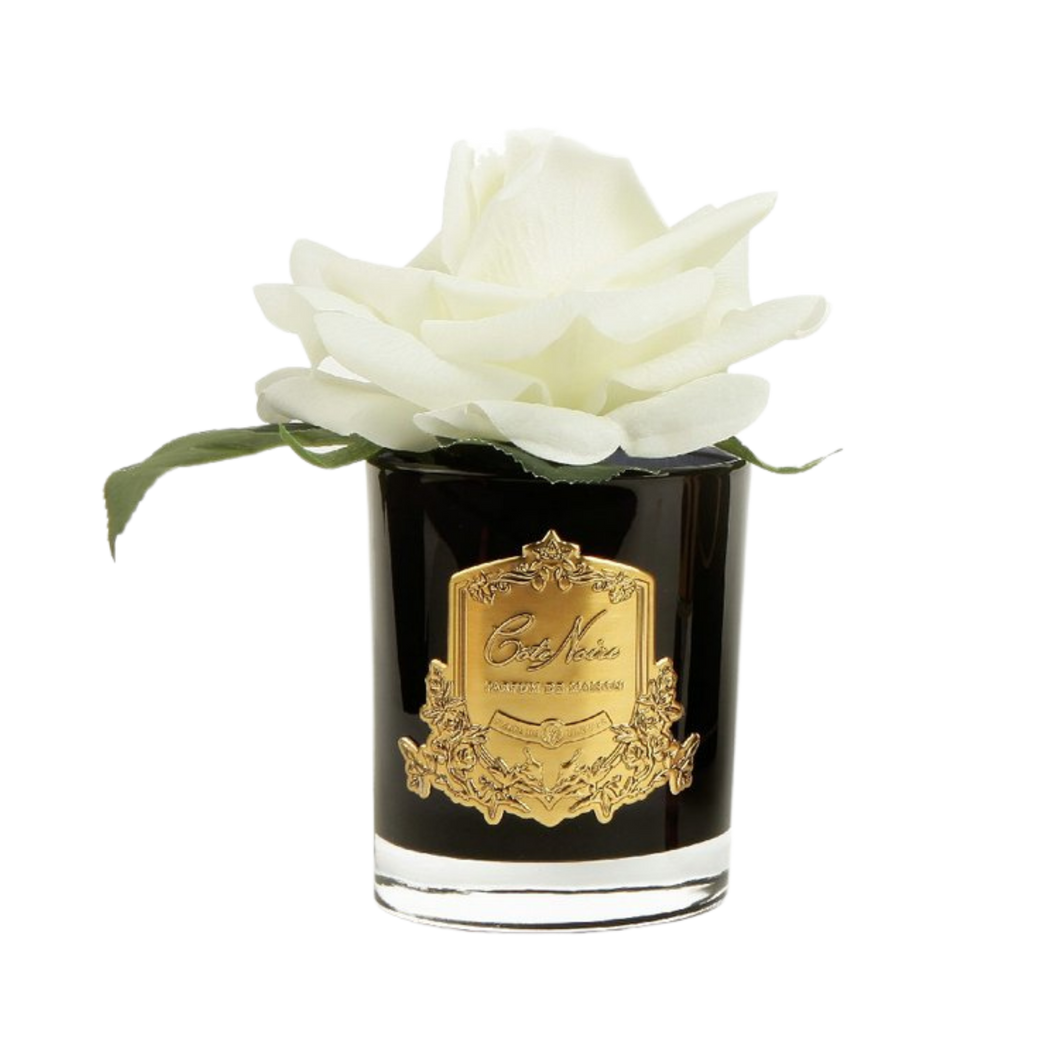 Côte Noire Perfumed Natural Touch Rose in Black - Ivory White