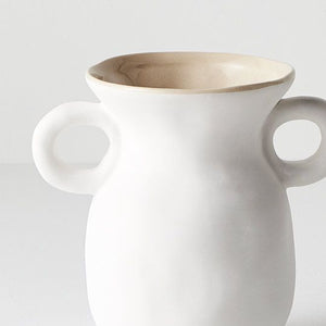 Cavo White Ceramic Vase