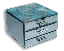 Load image into Gallery viewer, Fortune Of Blue Jewellery Box - 2 Drawer
