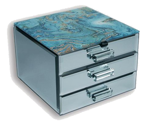 Fortune Of Blue Jewellery Box - 2 Drawer