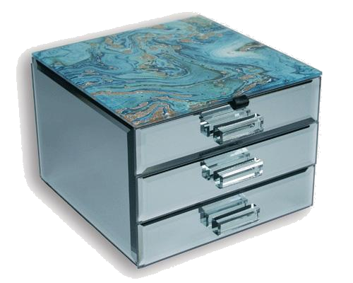 Fortune Of Blue Jewellery Box - 2 Drawer