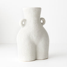 Load image into Gallery viewer, Felisa White Textured Ceramic Body Vase
