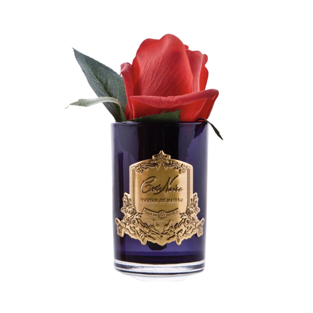 Côte Noire Perfumed Natural Touch Rose Bud in Black - Carmine Red