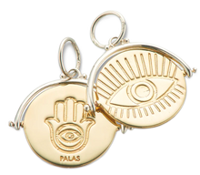 Load image into Gallery viewer, Palas Evil Eye &amp; Hamsa Protection Spinner Charm
