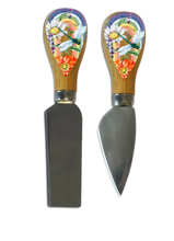 Load image into Gallery viewer, Lisa Pollock Cheese Knives-Wildflower Rainbow
