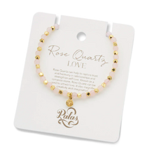 Load image into Gallery viewer, Palas Rose Quartz &#39;Aura of Gold&#39; Gem Bracelet
