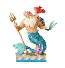 Load image into Gallery viewer, Disney Traditions By Jim Shore - The Little Mermaid Ariel &amp; Triton - Daddy&#39;s Little Princess
