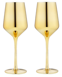 Aurora Wine Glass  gold- Set of 2