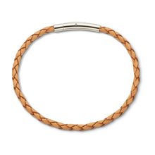 Load image into Gallery viewer, Palas Fine Leather Plaited Bracelet (Natural)
