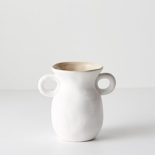 Cavo White Ceramic Vase