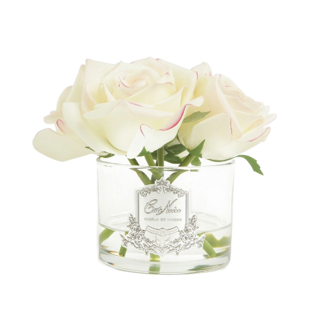 Côte Noire Perfumed Natural Touch 5 Roses in Clear- Pink Blush