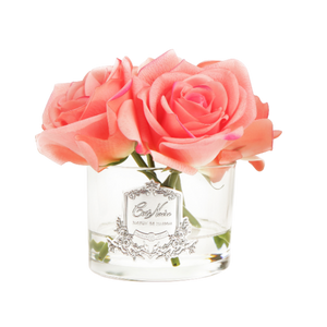 Côte Noire Perfumed Natural Touch 5 Roses in Clear - White Peach