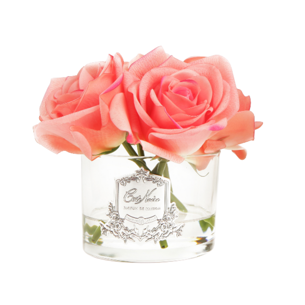 Côte Noire Perfumed Natural Touch 5 Roses in Clear - White Peach