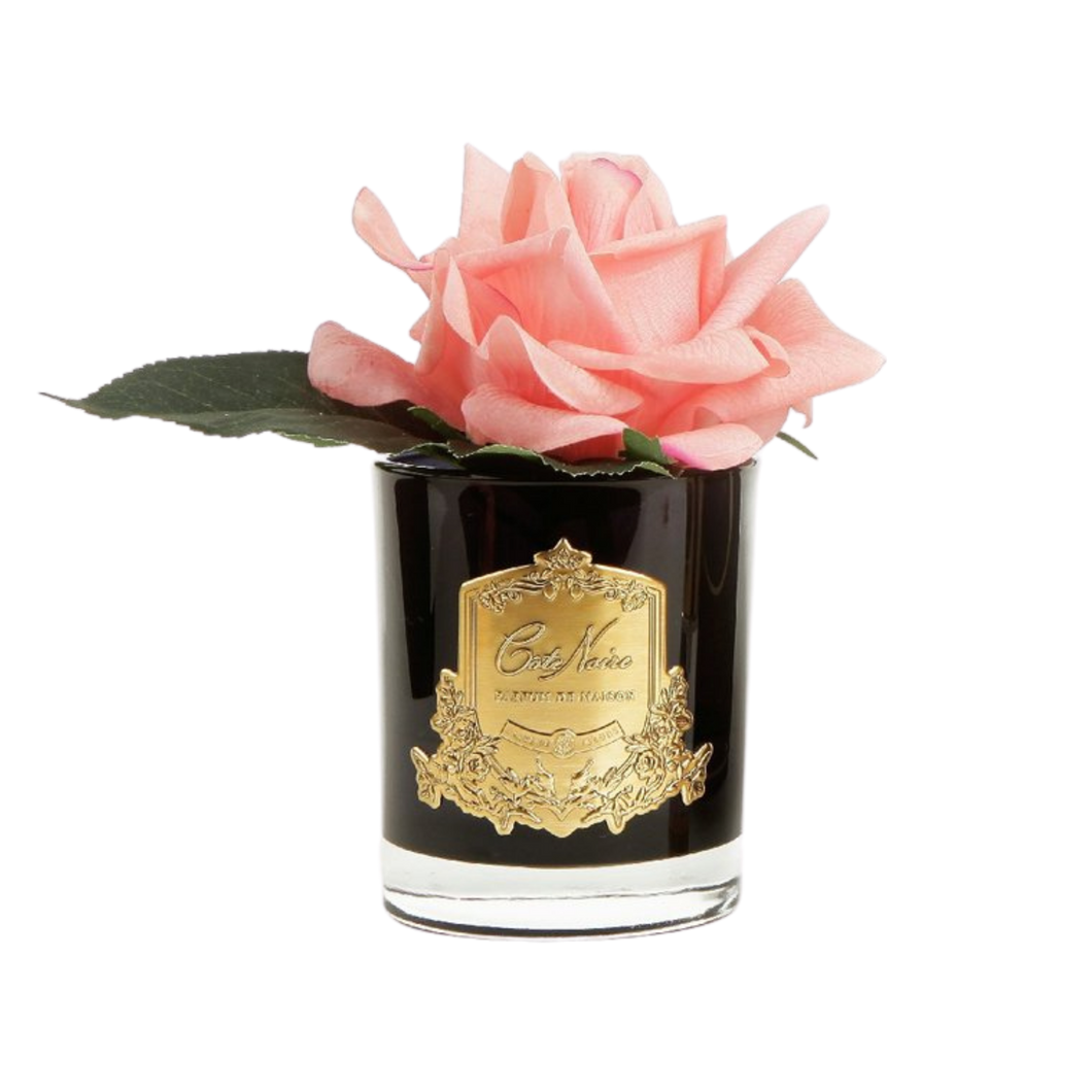 Côte Noire Perfumed Natural Touch Rose in Black - White Peach